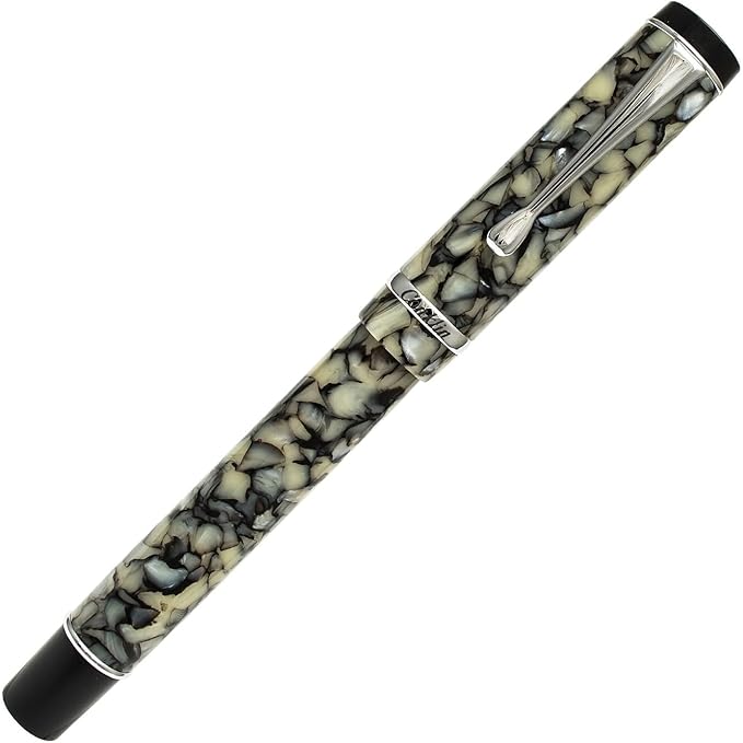 Conklin Duragraph Fountain Pen Cracked Ice - Medium Nib, Timeless Design for Everyday Writing, Premium Craftsmanship