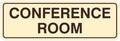 Standard Conference Room Sign - Ivory/Dark Brown - Large 2 Pack