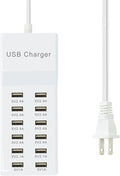 USB Charger Station Block Multiport Charger Hub with Fast Charging Wall Charger for Multiple Devices USB Charging Port Compatible with Cell iPhone Android Smartphone Smart Watch