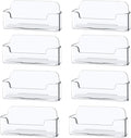 Qizpcer 8 Pack Plastic Business Card Holder - Clear Business Card Case for Desk - Office Acrylic Business Card Stand Display
