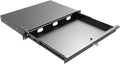 QiaoYoubang 1U Server Cabinet Case 19 Inch Rack Mount Lockable Drawer with Key, 12.6 Inch Depth (1U)