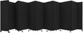 Versare Room Divider 360 Portable Wall Partition | Folding Panels | Large Freestanding Divider | Locking Wheels | Temporary Room Separator
