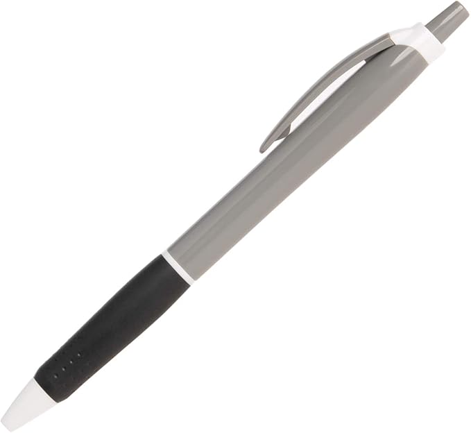 Simply Genius Retractable Ballpoint Pens - 100-Pack, Black Ink, Gray & Black, 1.0mm Medium Point - Bulk Pens for Office & School Supplies - Smooth Writing for Notebooks & Journals