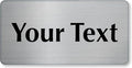 SmartSign Custom Steel Sign - 1.5" x 3", 40 mil Stainless Steel Metal, Personalized Engraved Sign for Business, Office, Door, Wall, Heavy-Duty Premium Engraved Steel Plaque, Silver and Black