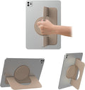 Nillkin Adhesive Tablet Stand, 0.14 inch Invisible Slim iPad Holder, Stepless Adjustable Stand, Built-in Back Magnets, Compatible with Tablets Up to 10.4-13.2 inch, Brown