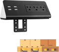 Kable Kontrol Desk Clamp Power Strip with 4 USB-A Ports, Nightstand Charging Station, 3 AC Outlets, Fast Charger, Easy Installation for Home, Offices, Hotels – 4.9 Ft, Black, 100 Pcs