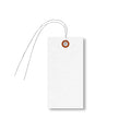SmartSign Blank White Shipping Tags with Wire, Size #5 | 4 3/4" x 2 3/8" Tyvek, Pack of 1000, Made in USA