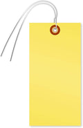 SmartSign Blank Tyvek Shipping Tags with Wire, Size #8 | 6 1/4" x 3 1/8", Pack of 100, Yellow