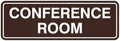 Standard Conference Room Sign - Dark Brown - Medium 1 Pack