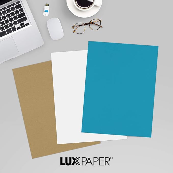 LUXPaper 8.5" x 11" Paper | Letter Size | Bright Blue | 60lb. Text | 500 Qty