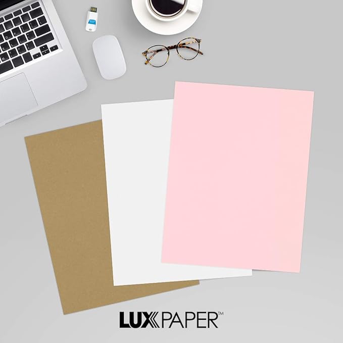 LUXPaper 8.5" x 11" Paper | Letter Size | Candy Pink | 80lb. Text | 250 Qty