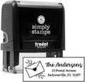 Custom Floral Address Stamp | Choose from 12 Designs | Multiple Ink Color Options | Envelope Return Address Stamp for Couple or Family (Design 3, Extra Large)