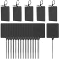 MECCANIXITY Plastic Seals Shipping Tags, for Basket Labels Cable Labels Tags Product Identification Tags, Logistics Marking, Outdoor Tagging, 3.1x3.9 Inch Black 100Packs