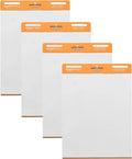 Amazon Basics Sticky Easel Pads for Presentations, Whiteboard-Compatible, 25 x 30 Inch, Rectangular, White, 4-Pack