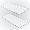 BEEGO Ergonomic Computer Keyboard Stand - 2PCS Clear Acrylic Keyboard Riser Tilted Keyboard Holder Keyboard Tray with White Non-Slip Strip for Easy Typing at Home School Office Desk Accessories