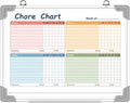 Lincia Magnetic Dry Erase Chore Chart Board for Multi-Person Households 24"x18" Double Side Family 2 in 1 Combo Chore Board for Wall Aluminum Frame 8 Markers 1 Eraser(Double Style)