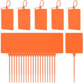 MECCANIXITY Plastic Seals Shipping Tags, for Basket Labels Cable Labels Tags Product Identification Tags, Logistics Marking, Outdoor Tagging, 3.1x3.9 Inch Orange 50Packs
