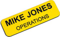 Custom Engraved Name Tag Badges – Personalized Identification with Pin or Magnetic Backing, 1 Inch x 3 Inches, Yellow/Black