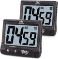 HOME MOST 2-Pack Large Display Kitchen Timer - 3" Digital Timer Magnetic Back Loud Alarm - Black Cooking Timers for Kitchen Teachers Students Games Meetings - Sports Timers for Workouts Exercise