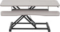 VIVO 36 inch Desk Converter, K Series, Height Adjustable Sit to Stand Riser, Dual Monitor and Laptop Workstation with Wide Keyboard Tray, Gray Top, Black Frame, DESK-V036KG