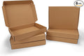 PHAREGE 13x10x2 inch Shipping Boxes 6 Pack Brown, Tab Lock Tuck Top Mailer Boxes for Packaging Small Business, Medium Cardboard Gift Boxes for Wrapping Mailing Present