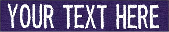 Custom Uniform Name Tapes Solid Colors. Purple Fabric, 3.5 Inch Hook Fastener (Uniform Ready Fastener)