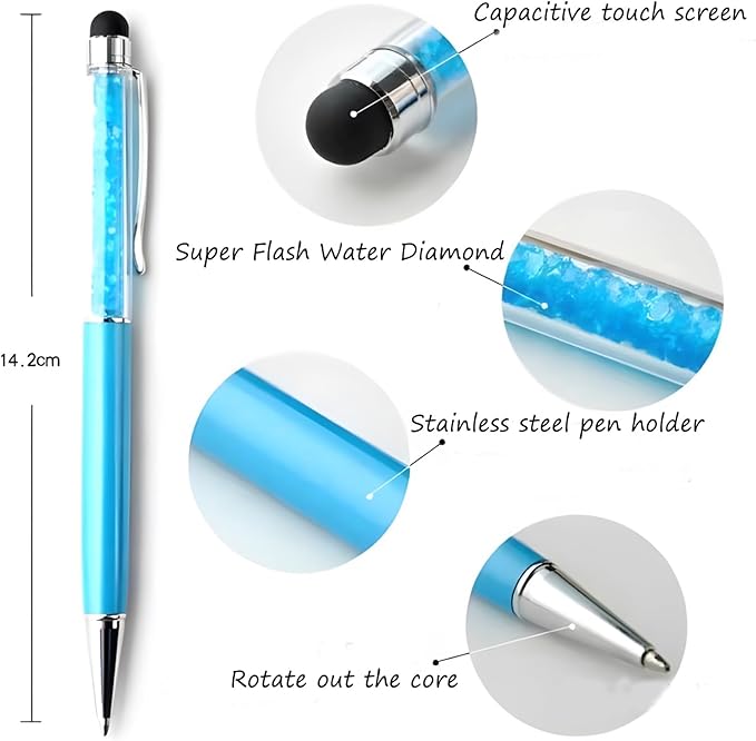 Customized Pens with Name/Logo - Touch Screen Stylus Ballpoint Pen, Perfect for Weddings, Business & Personalized Gifts (Yellow,30)