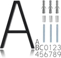 5" Floating Stainless Steel Address House Number, Modern Metal Anti-Rust House Numbers with Nail Kits for Door Garden Mailbox Decor Visibility Signage (A)