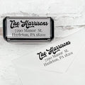 Self Inking Modern Address Stamps | Custom Return Address Stamper (Antique Script, Xtra Large)