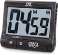 HOME MOST 3" Large Display Kitchen Timer - Digital Timer Magnetic Back Loud Alarm On A Rope- Black Cooking Timers For Kitchen Teachers Students Games Kids Meetings -Sports Timers For Workouts Exercise