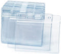 100 Pcs Clear Plastic Horizontal Name Badge ID Card Holders