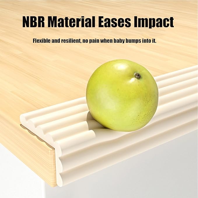 Soft Extra-Wide Edge Protector for Baby, 16.4ft Baby Proofing Edge Guards Padding Self-Adhesive Double Sided Tape, Safety Guards Proof Foam Padding for Sharp Edges, Table, Desk, Furniture Grey