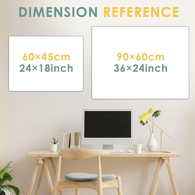 MAKELLO Dry Erase Calendar for Wall 24" x 18", White Board Calendar with Next Month for Office, Family, Kitchen and Bedroom