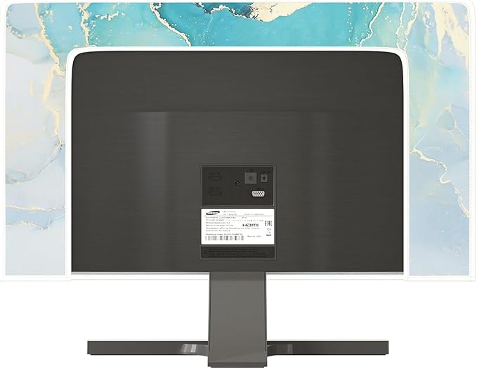 Baocicco Blue Green Marble TV Display Screen Cover 45, 46, 47, 48 Inch Creative Anti-Static Dustproof Monitor Accessories Laptop LCD Cover Modern Screen Television Decoration for LED LCD OLED TVs