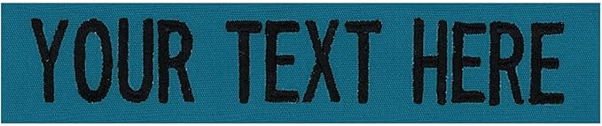 Custom Uniform Name Tapes Solid Colors. Made in The U.S.A. Ships Under 24 Hours. Teal Fabric, 3.5 Inch Hook Fastener (Uniform Ready Fastener)