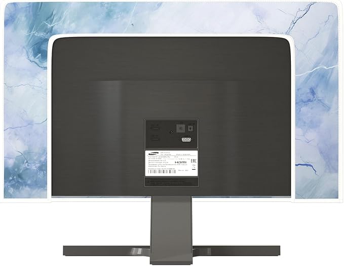Baocicco Fashion Haze Blue Marble Screen TV Cover Cover 75 Inch Waterproof Full Body Covers for TV Display Screen Weatherproof Television Sleeve Compatible with Television LED LCD OLED TV