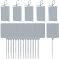 MECCANIXITY Plastic Seals Shipping Tags, for Basket Labels Cable Labels Tags Product Identification Tags, Logistics Marking, Outdoor Tagging, 3.1x3.9 Inch Gray 50Packs