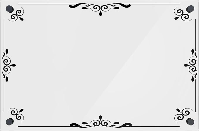 Acrylic Dry Erase Board for Wall with Stylish Border - Shipped Next Day, Made in USA, Non-Magnetic Whiteboard, Wall Mounted Board, Easy to Clean (White - 11x14)