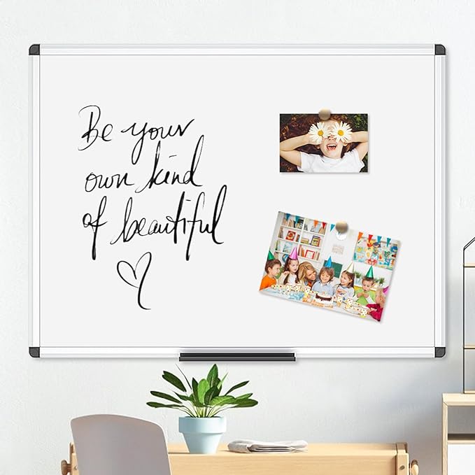 VIZ-PRO Magnetic Dry Erase Board, 36 X 24 Inches, Pack of 2, Silver Aluminium Frame