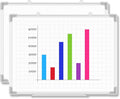 Lincia Magnetic Dry Erase Whiteboard with Lines, 24" x 18" White Board Planner for Wall, Planning Board Magnetic Ruled Dry Erase Whiteboard with Aluminum Frame for Home School Classroom Office (Grid)