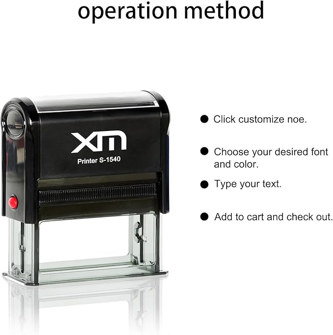 Laoife Custom Stamp Self Inking - 4-Line Personalized Address Stamps | US-Made Return Address Labels | Replaceable Ink & Multi-Scene Use, Large