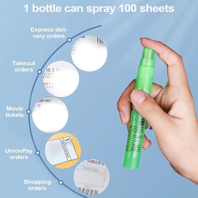 Privacy Cover Spray Pen for Documents and Labels, 10ml White-Out Correction Fluid, Thermal Paper Privacy Eraser for Shipping Address Protection (1)