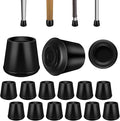 VOCOMO 7/8" Round Rubber Chair Leg Tips Caps, Chair Leg Floor Protectors Furniture Legs Caps Non Slip Reduce Noise for Hardwood Floors (Black, 12 Pack)