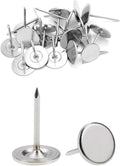 Silver Heavy Duty Thumb Tacks, Extra Long Push Pins for Upholstery, Carpets, and Wood Surfaces, 100Pcs