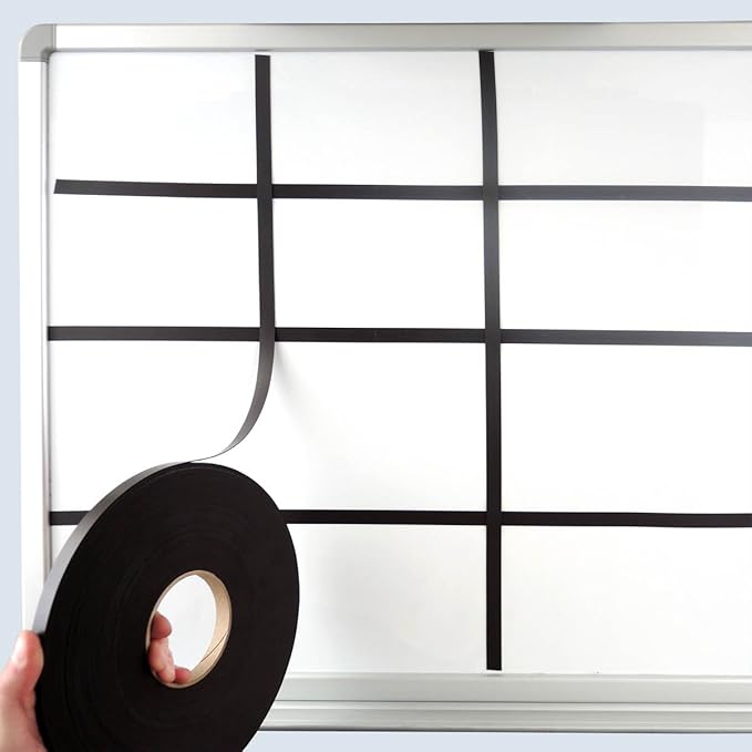 StoreSMART® - Magnetic Lines and Board Dividers - 1/2-inch x 100-feet - for Magnetic WHITEBOARDS ONLY- Does not Work on Plain whiteboards or glassboards - ML1/2-100
