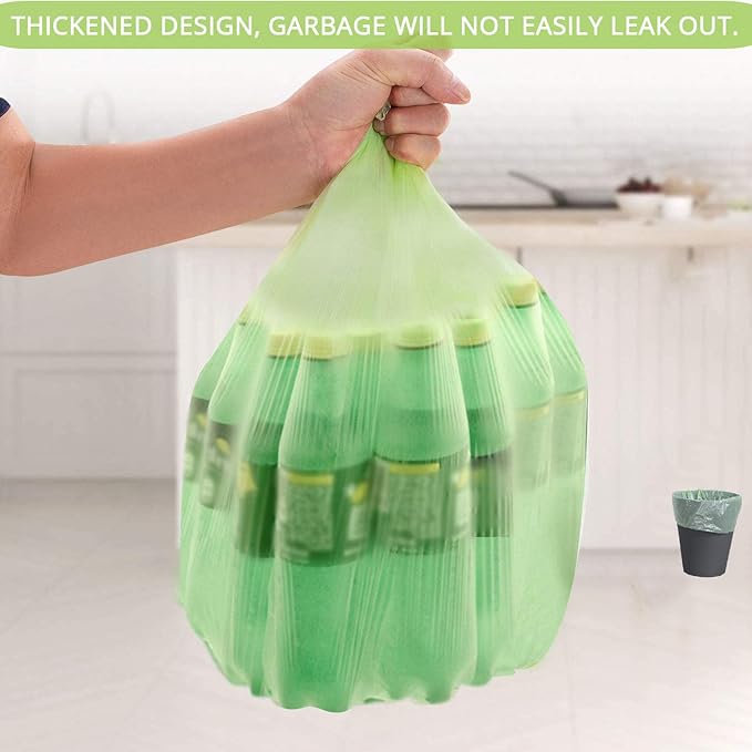 6 Gallon Biodegradable Trash Bags for Office Shredder, Small Garbage Bags Recyclable Wastebasket Trash Liners for Bathroom Kitchen Home Bins, 100 Counts