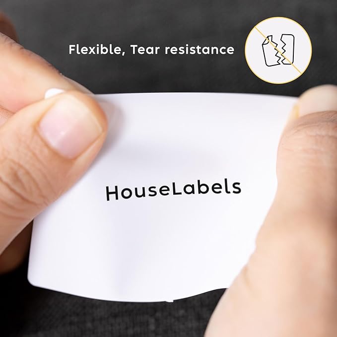 HOUSELABELS 2.25" x 1.25" Address Labels on 1" Core in Polypropylene Compatible with Zebra and Rollo Printers, 6 Rolls / 1,000 Labels per Roll