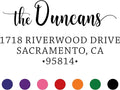 The Duncans Personalized Self-Inking Address Stamp | Envelope Return Address Stamp for Couples and Families | Custom Rubber Address Stamp (1, Xtra Wide)