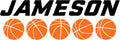 Custom Name Basketball Wall Decal - Boys Girls Personalized Name Basketball Sports Wall Sticker - Custom Name Sign - Custom Name Stencil Monogram - Boys Girls Room Wall Decor