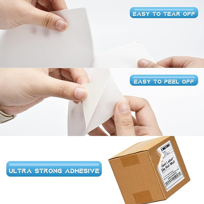 MFLABEL 4x6 Thermal Shipping Labels - 20 Rolls of 250, Perforated & Smudge-Proof Direct Thermal Labels Compatible with Rollo, Zebra, Munbyn |for Amazon USPS UPS FedEx Shopify (Not for Dymo/Brother)